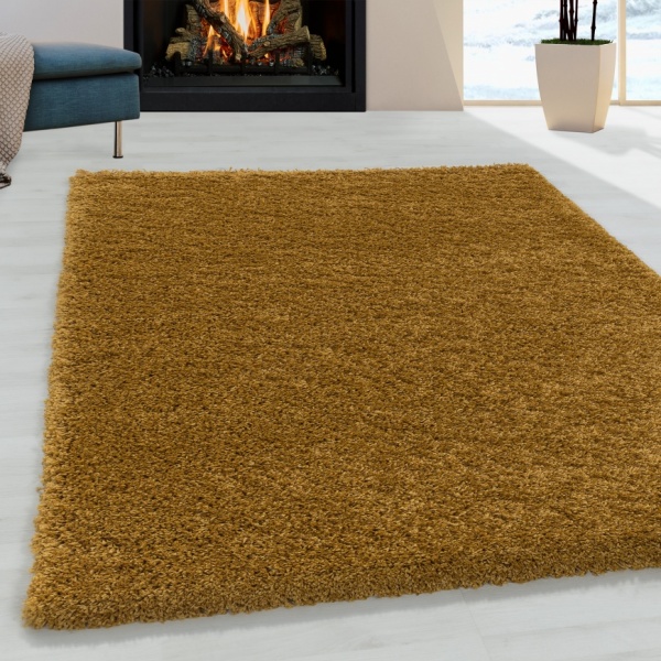 Sydney Shaggy Plain Gold Rug